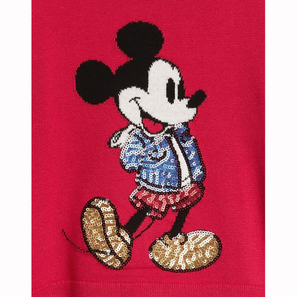 Gap Kids NWT Mickey Mouse Sequin Crew Pullover Sweater S XL - Picture 3 of 4